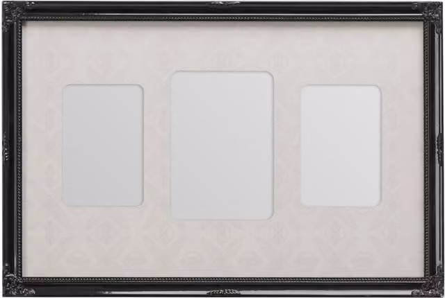 Premier Housewares Multi Photo Frame, Black, Wall Mountable, Rectangular, Holds 3 Photos