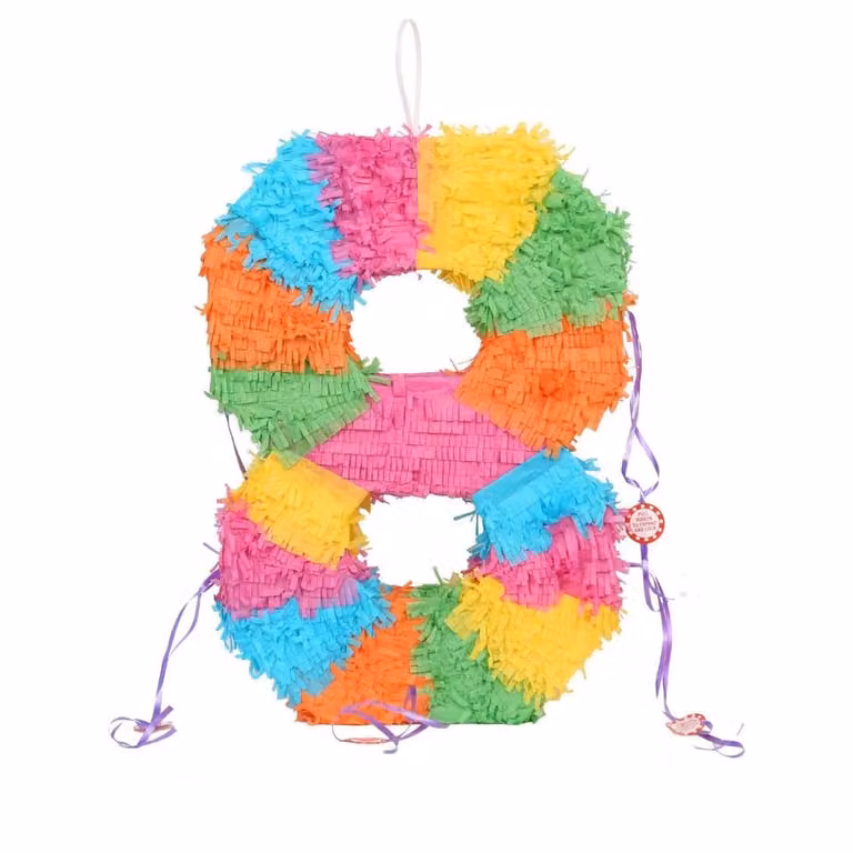 Fax Potato Multicolour Pinata Set with Stick and Blindfold for Birthdays and Anniversaries