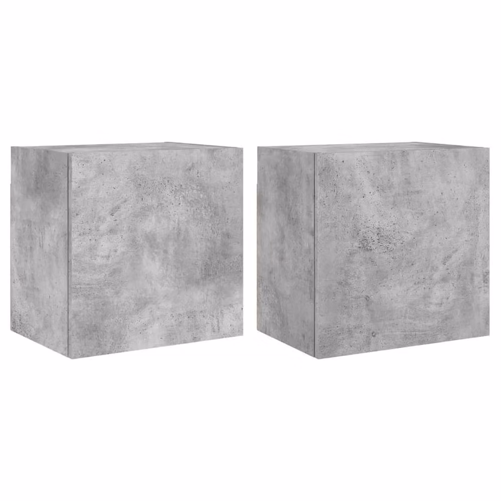 Berkfield Home Set of 2 TV Wall Cabinets in Concrete Grey, W/D/H: 40.5 x 30 x 40 cm – 2