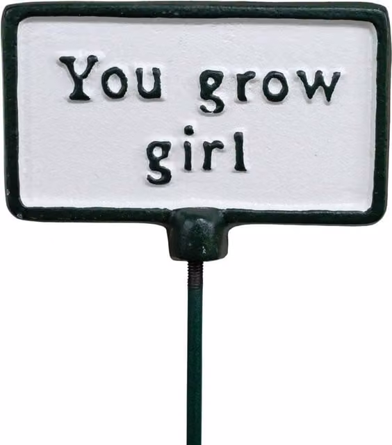 Gifts Direct 2 U You Grow Metal Garden Stake Plant Sign in White – 1