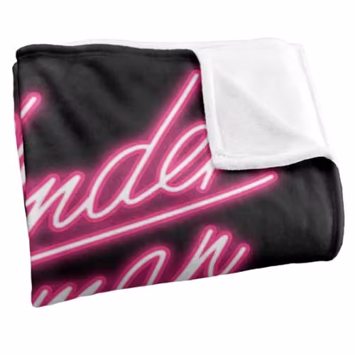 LOGOVISION Wonder Woman Neon Logo Super Soft Silky Touch Fleece Throw Blanket for Kids, Multicolour, W: 127.0 cm x D: 152.4 cm x H: 152.4 cm – 2