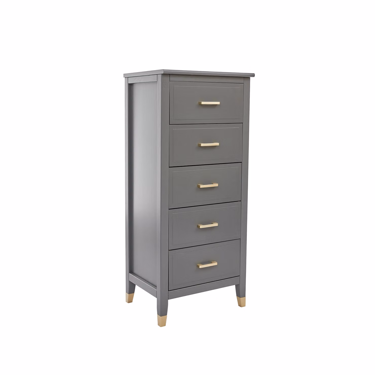 Cabinet Bits Palazzi 5 Drawer Narrow Chest of Drawers in Grey – 2