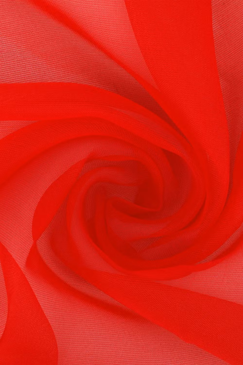 Neel Blue Semi-Transparent Voile Curtain Pair in Red, Width: 142 cm, Drop: 183 cm – 2