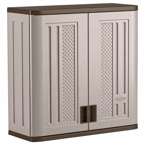 Rowlinsons Haven Wall Mounted Garden Storage Cabinet in Grey, W/D/H: 76 x 30 x 77 cm