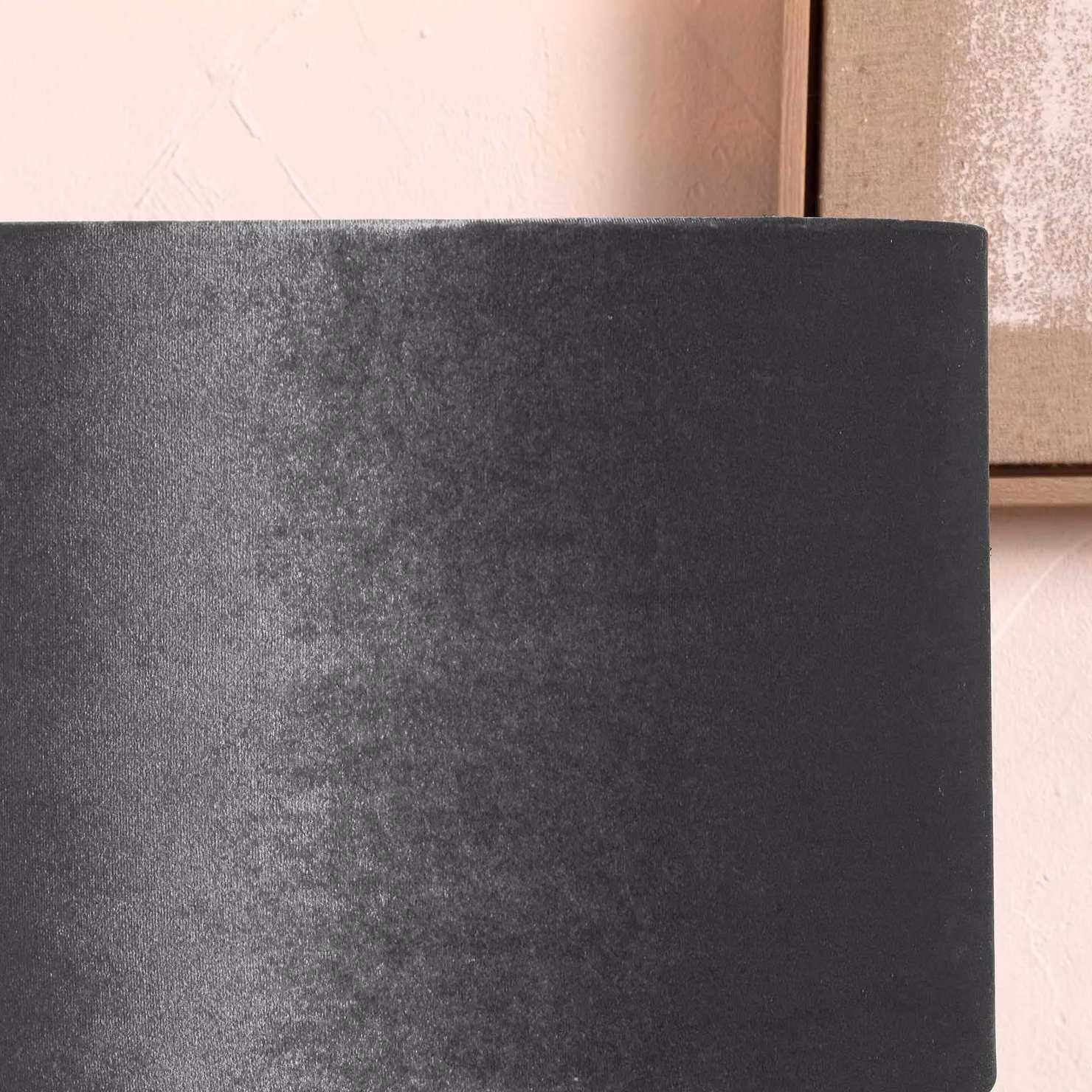 Ruma Grey Velvet Drum Lampshade for Table Lamps, Diameter: 40.64 cm – 2