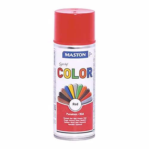Maston Gloss Red Quick-Drying Solvent-Based Spray Paint, 400 ml