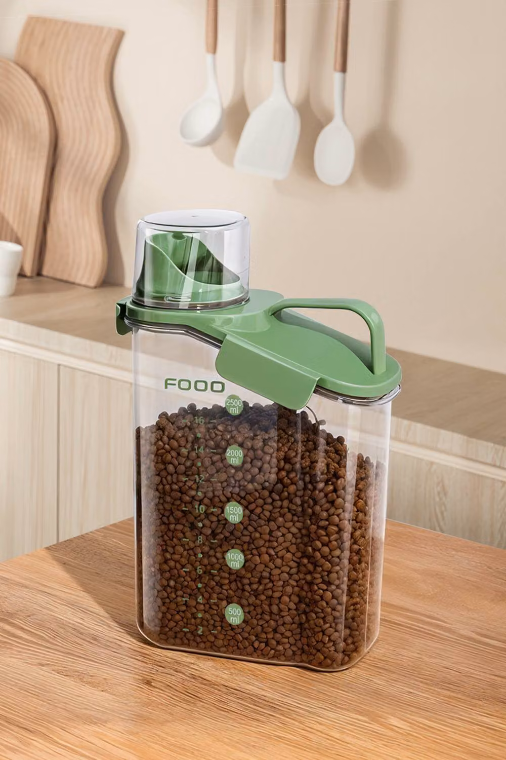 H&O Direct Green Airtight and Leakproof Dry Food Storage Container, 2.8 l – 2
