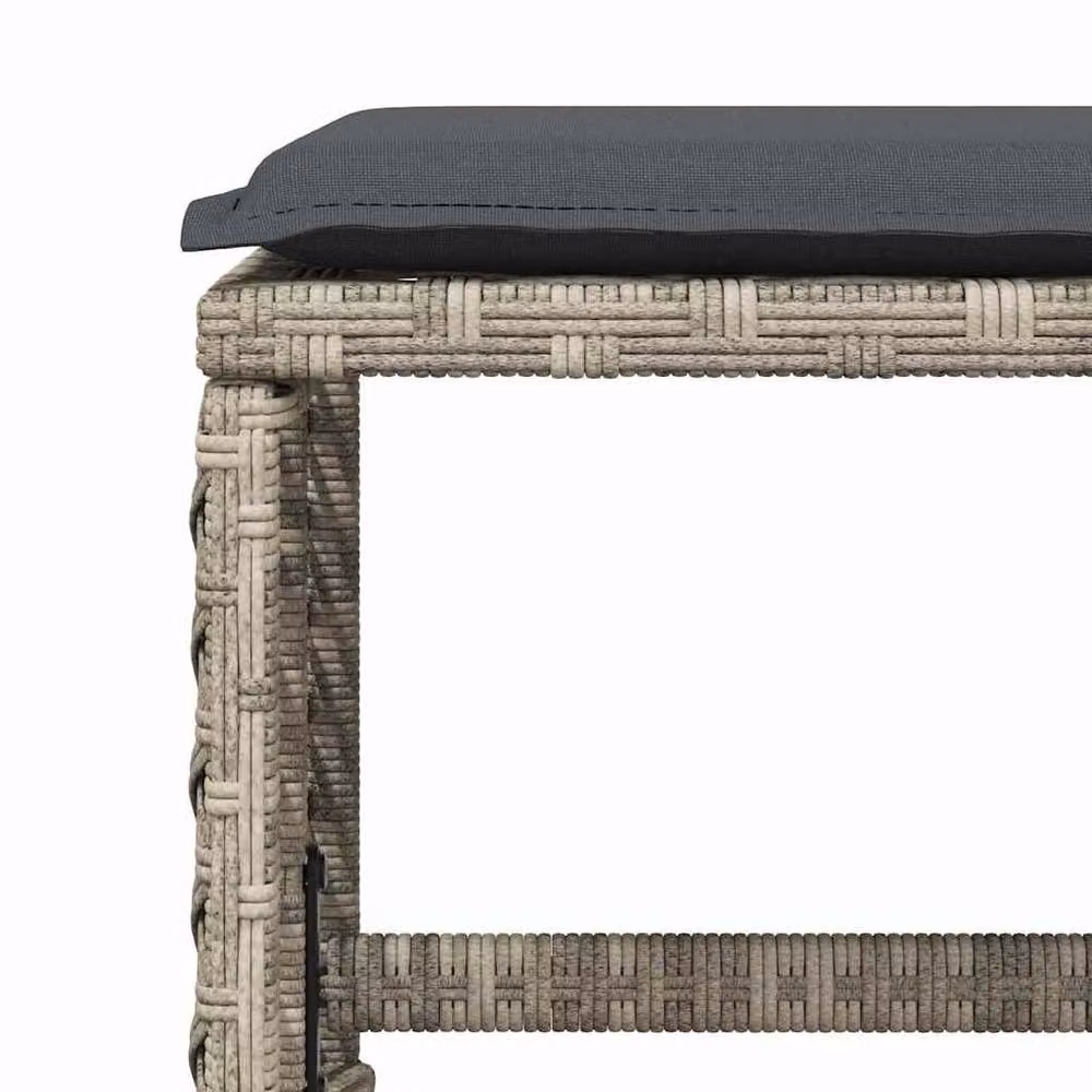 Berkfield Home 9 Piece Garden Dining Set with Light Grey Poly Rattan and Cushions – 5