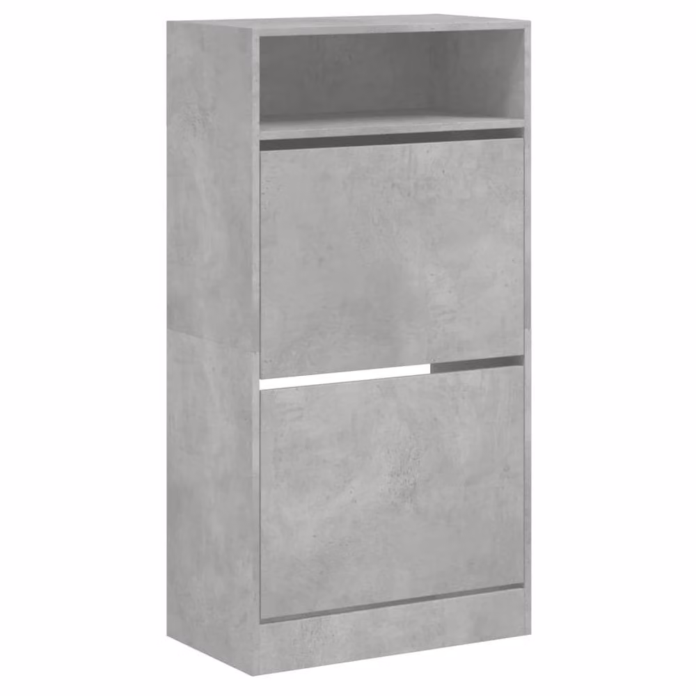 Berkfield Home Modern Shoe Cabinet in Concrete Grey, W/D/H: 60 x 34 x 116 cm – 3