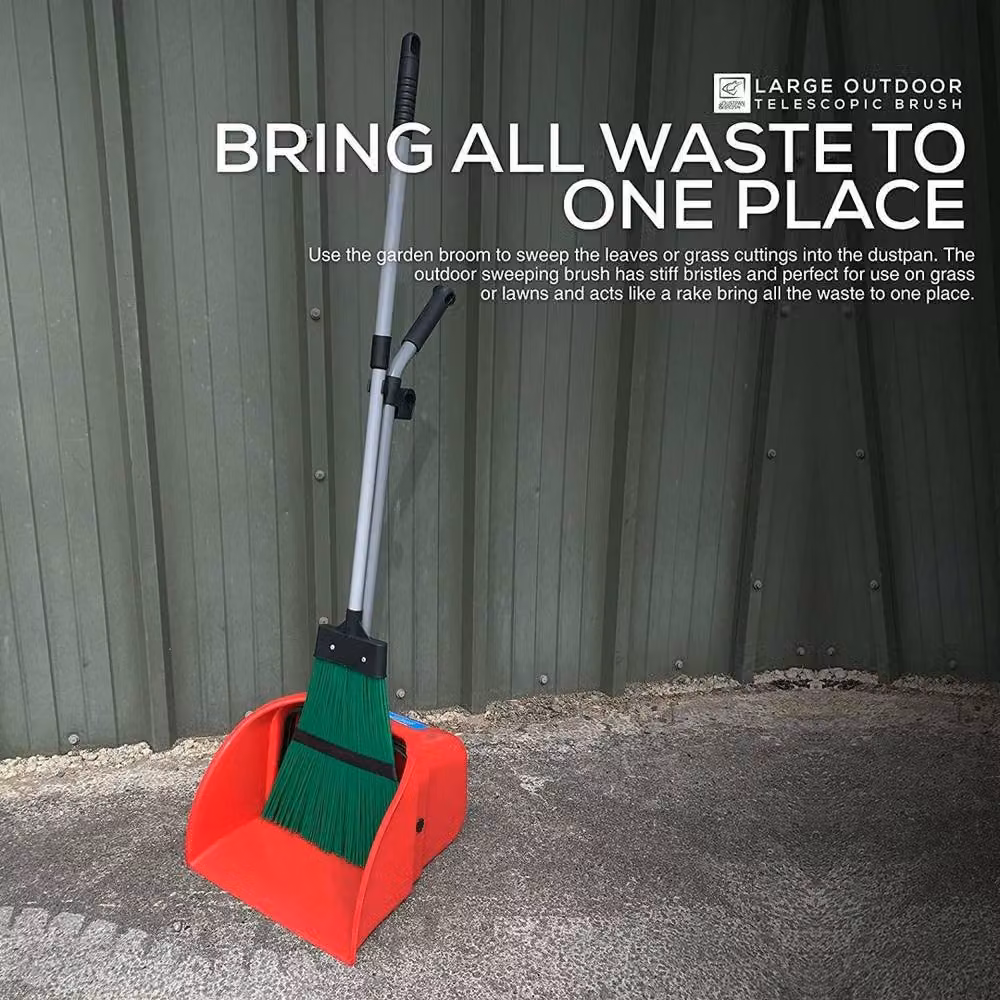 EONLION Green Garden Yard Sweeping Hard Brush with Telescopic Handle – 4