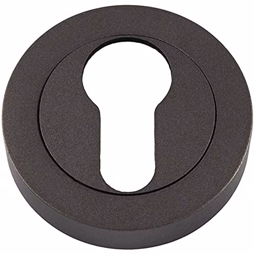 Loops 50mm Euro Profile Round Escutcheon with Concealed Fix in Matt Bronze – 3