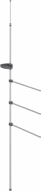 Berkfield Home Freestanding Aluminium Towel Rail, Silver, W: 47 cm, H: 280 cm
