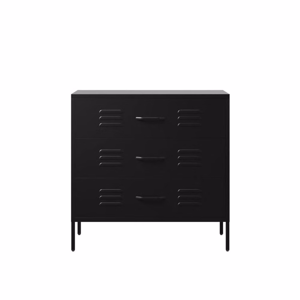Wyld Haus Flamingo Black Metal Chest of 3 Drawers, W/D/H: 40 x 3.0 x 79.5 cm – 2