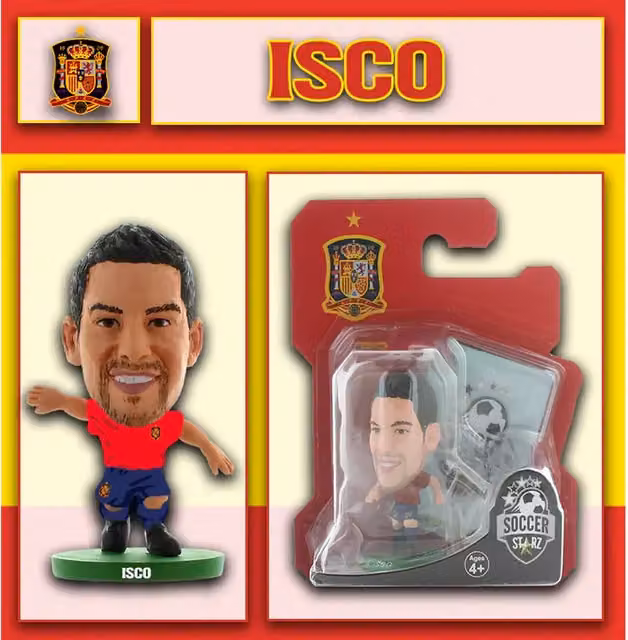 SoccerStarz Isco Spain Home Kit Mini Figure, Red, Height: 5 cm