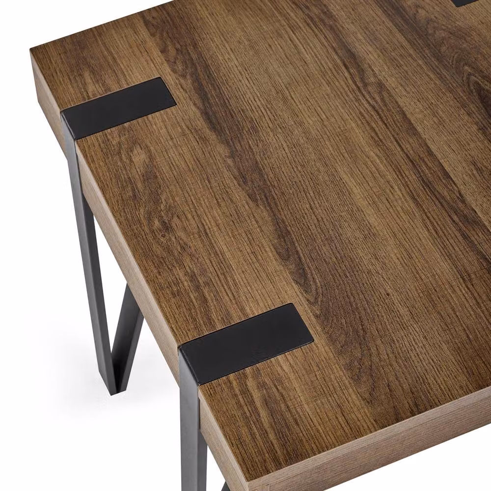 Cheshire Tallis Industrial Square Side Table in Brown and Black, W/D/H: 50 x 50 x 50 cm – 6