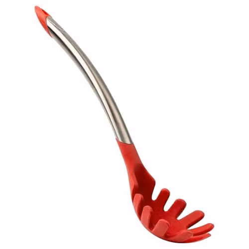Cuisipro Red Silicone and Stainless Steel Cooking Spoon