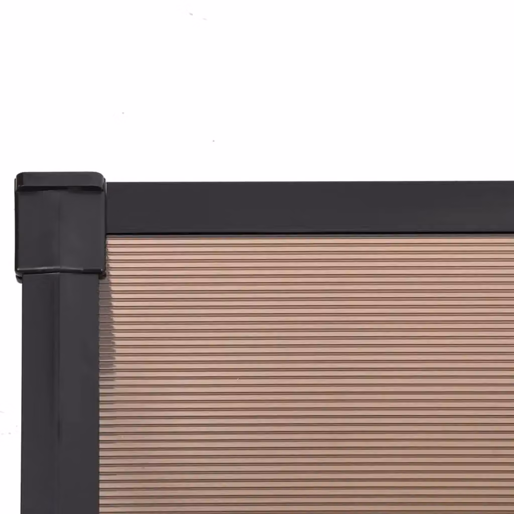 Berkfield Home Black Polycarbonate and Aluminium Door Canopy W: 297.5 cm, D: 90 cm – 4