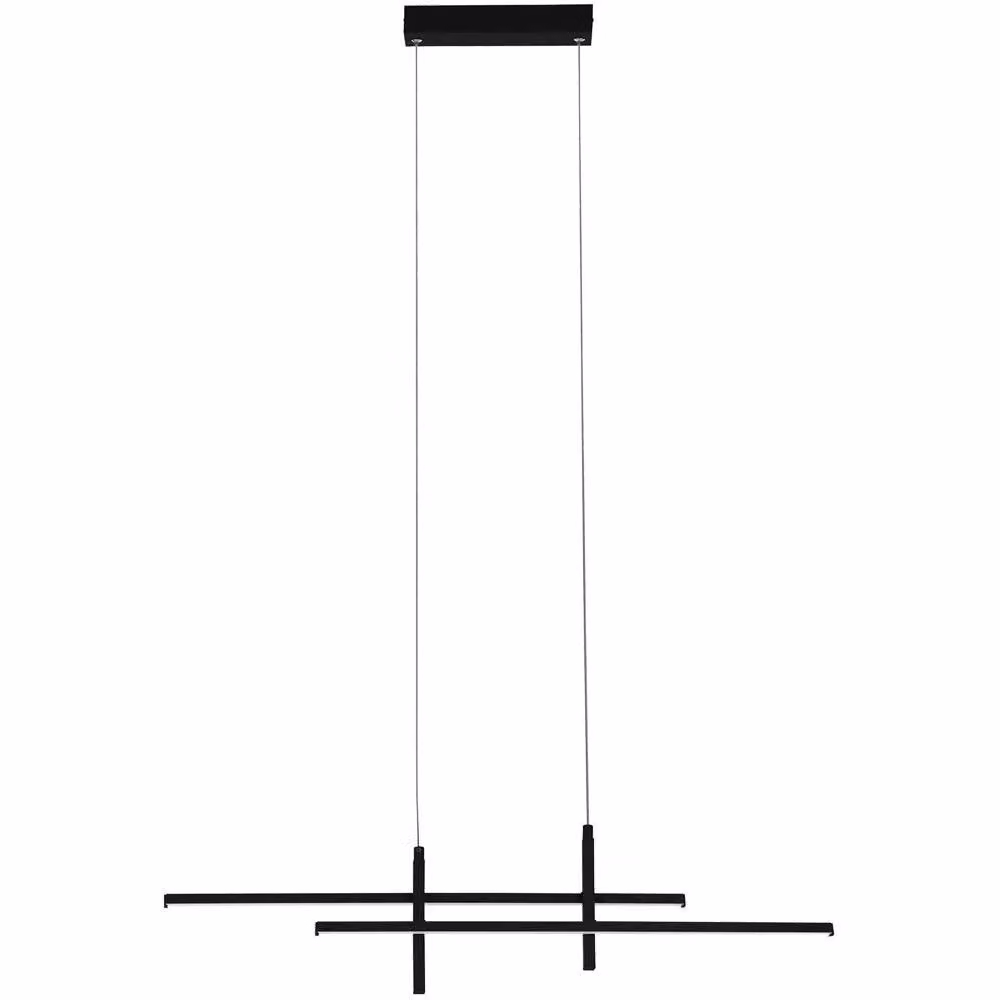 Loops Modern Black LED Bar Pendant Light for Kitchen, Living Room and Dining Room – 2