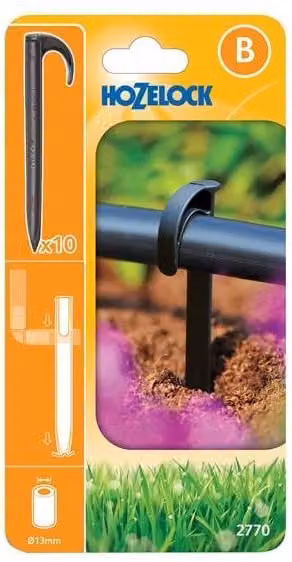 Hozelock 2770 Yellow Plastic Tube Stakes, 13mm (Pack of 10) – 1