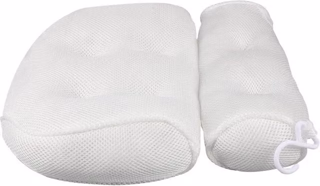 VOGREX Non-Slip Bathtub Spa Pillow Headrest in White