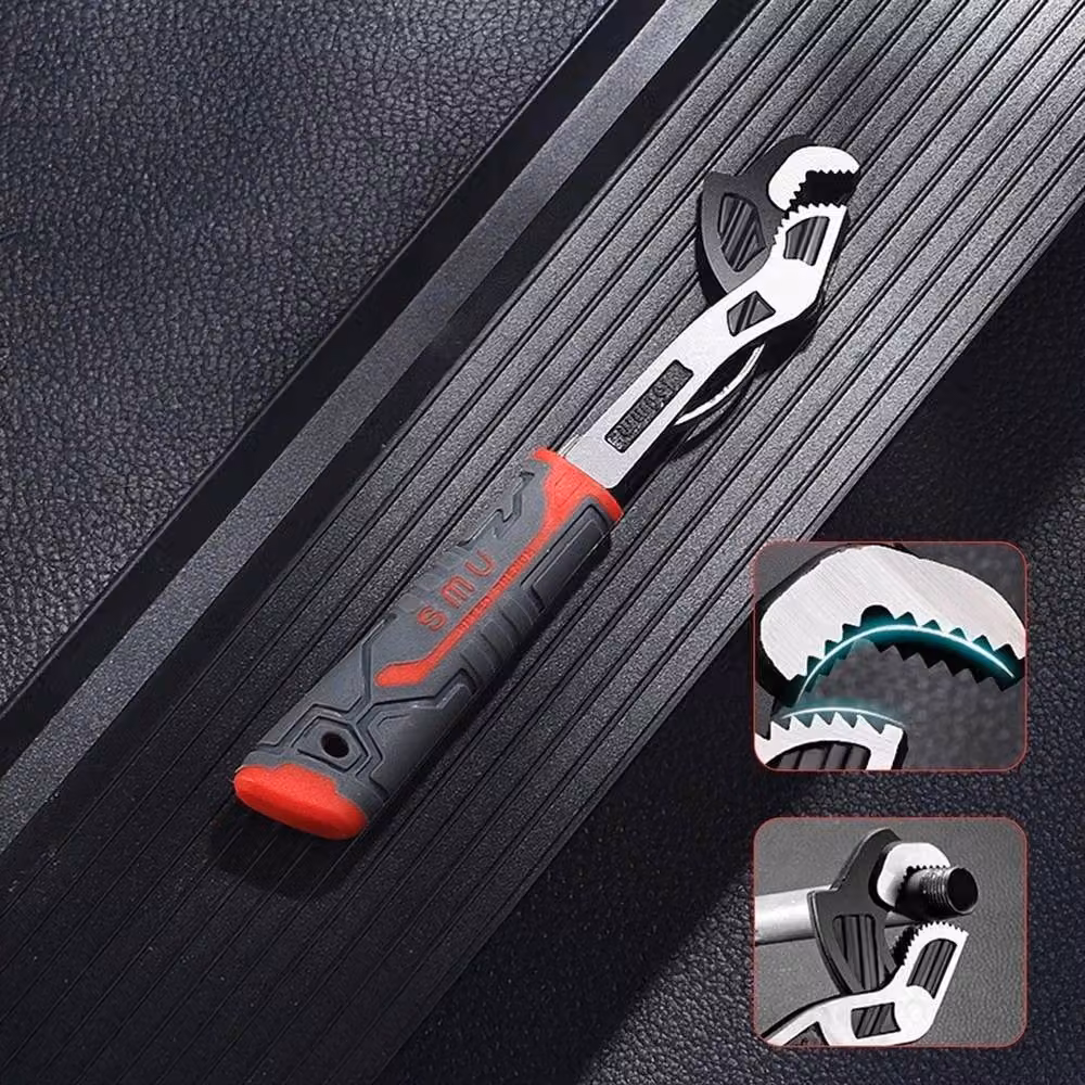 Kelvenix 8 inch Universal Self Tightening Multi-Size Spanner Wrench, Grey – 5