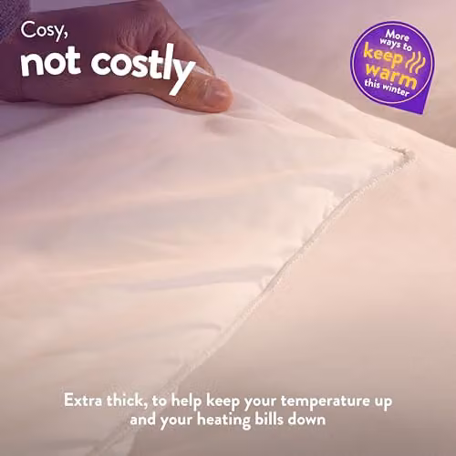 Slumberdown Cosy Nights 15 Tog Single Duvet, White, W: 135 cm, D: 200 cm – 5