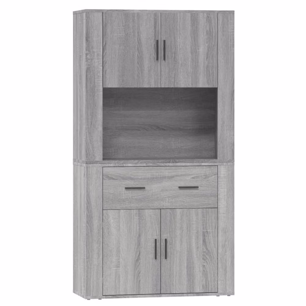 Berkfield Home Modern Grey Sonoma Highboard in Matt Engineered Wood W/D/H: 70 x 33 x 80 cm – 2