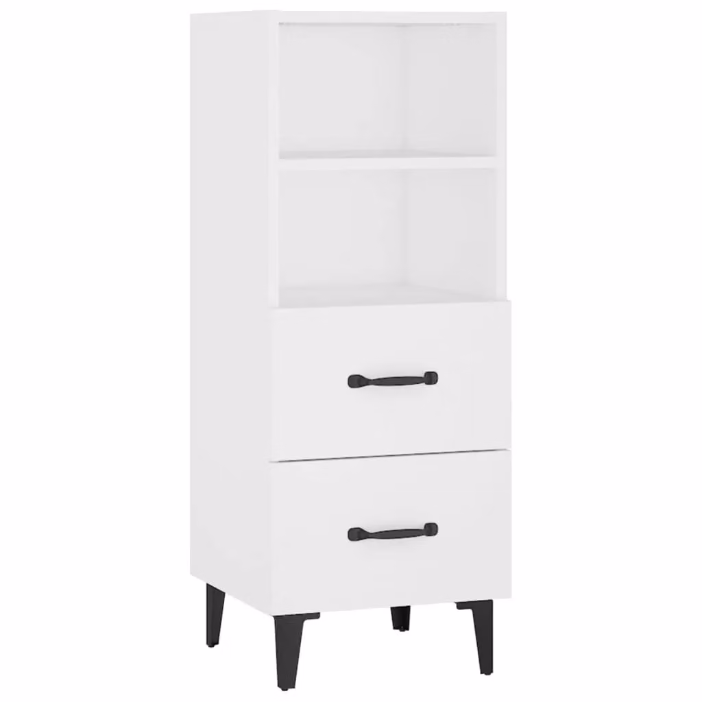 Berkfield Home White Sideboard in Engineered Wood, W/D/H: 34.5 x 34.5 x 90 cm – 1