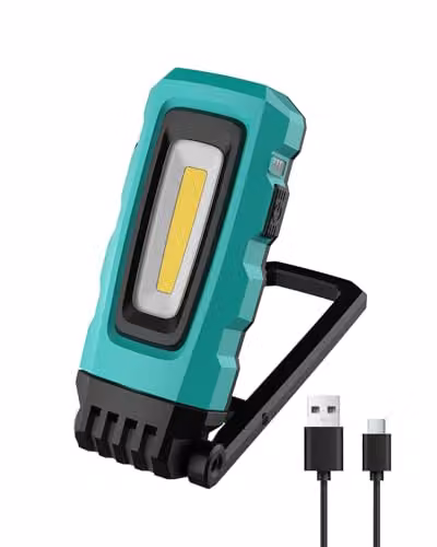 Koolite Rechargeable LED Inspection Light with Magnetic Stand and Clip, 800LM Waterproof Blue Work Light