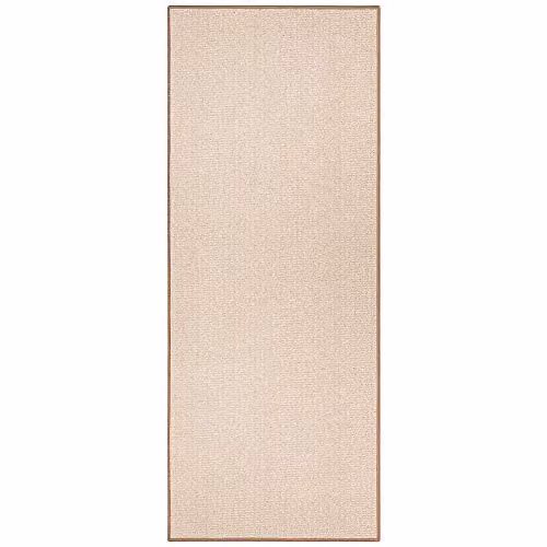 BT Carpet Bouclé Non-Slip Flat Weave Runner, Beige, W: 67 cm x L: 200 cm