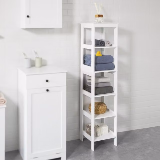 SoBuy 5 Tier White Storage Shelf Cabinet Unit