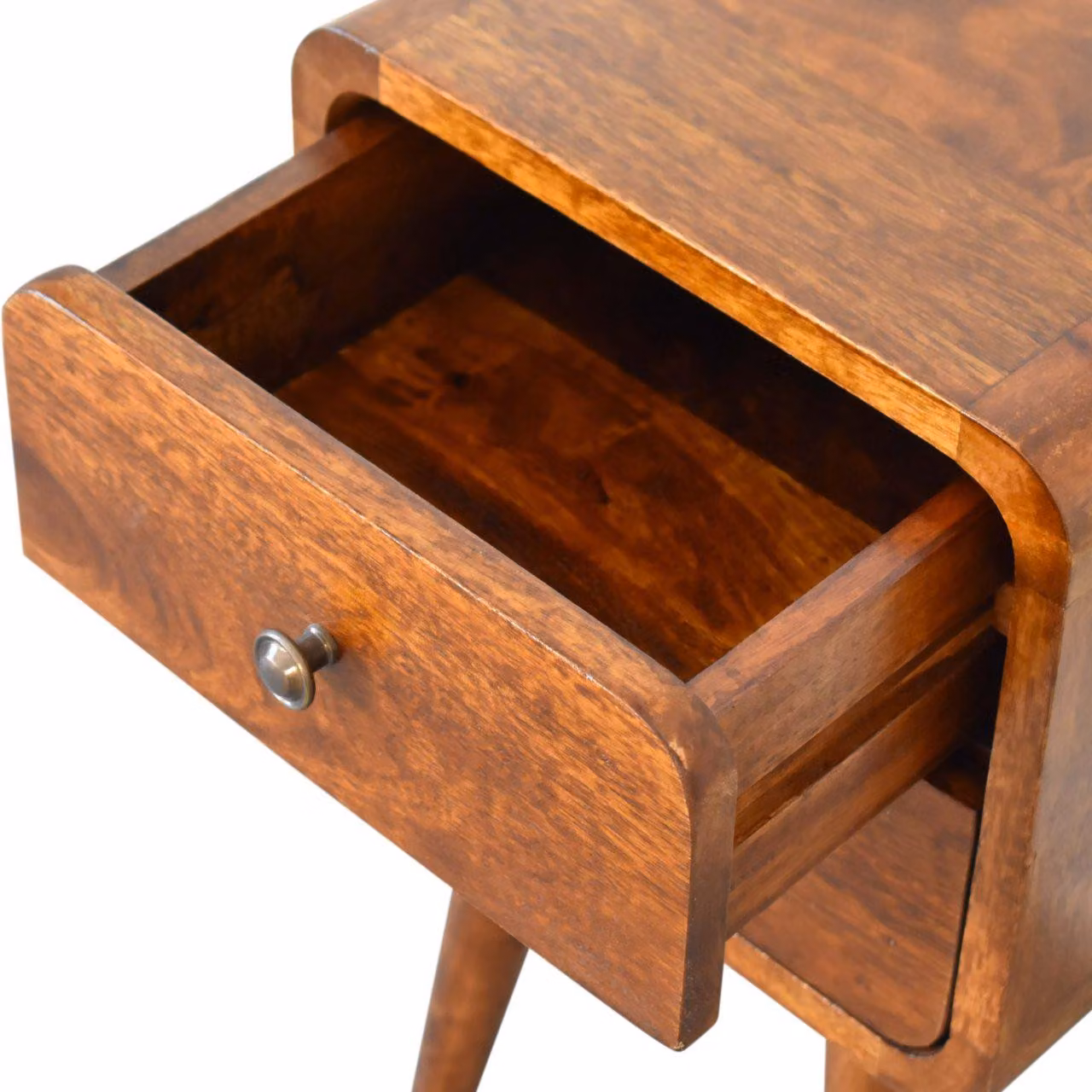Aosom UK Solid Mango Wood Bedside Table in Brown, W/D/H: 30 x 30 x 55 cm – 3
