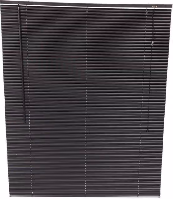 Oypla Black PVC Venetian Window Blinds with Fixings, Width: 120 cm – 1