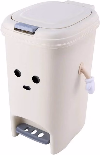 SPETLEK 8 L Foot Pedal Kitchen Waste Bin in Beige – 1