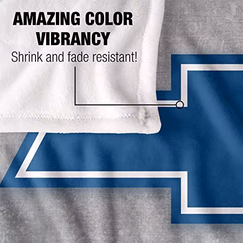 Trevco White Vintage Fleece Throw Blanket, W/D/H: 152 x 127 cm – 3