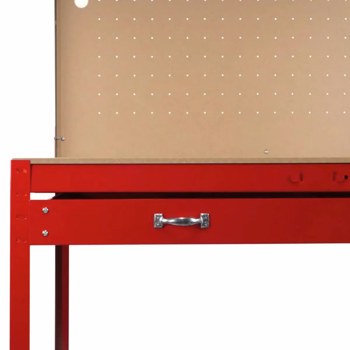 Monstershop Workbench with Pegboard and Light, Red, W/D/H: 120 x 60 x 200 cm – 6
