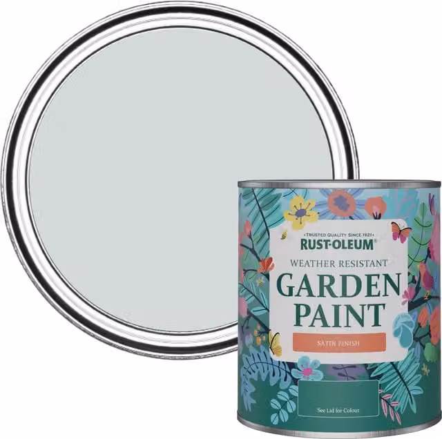 Rust-Oleum Water-Based Garden Paint in Satin Finish, Grey, 0.75 l