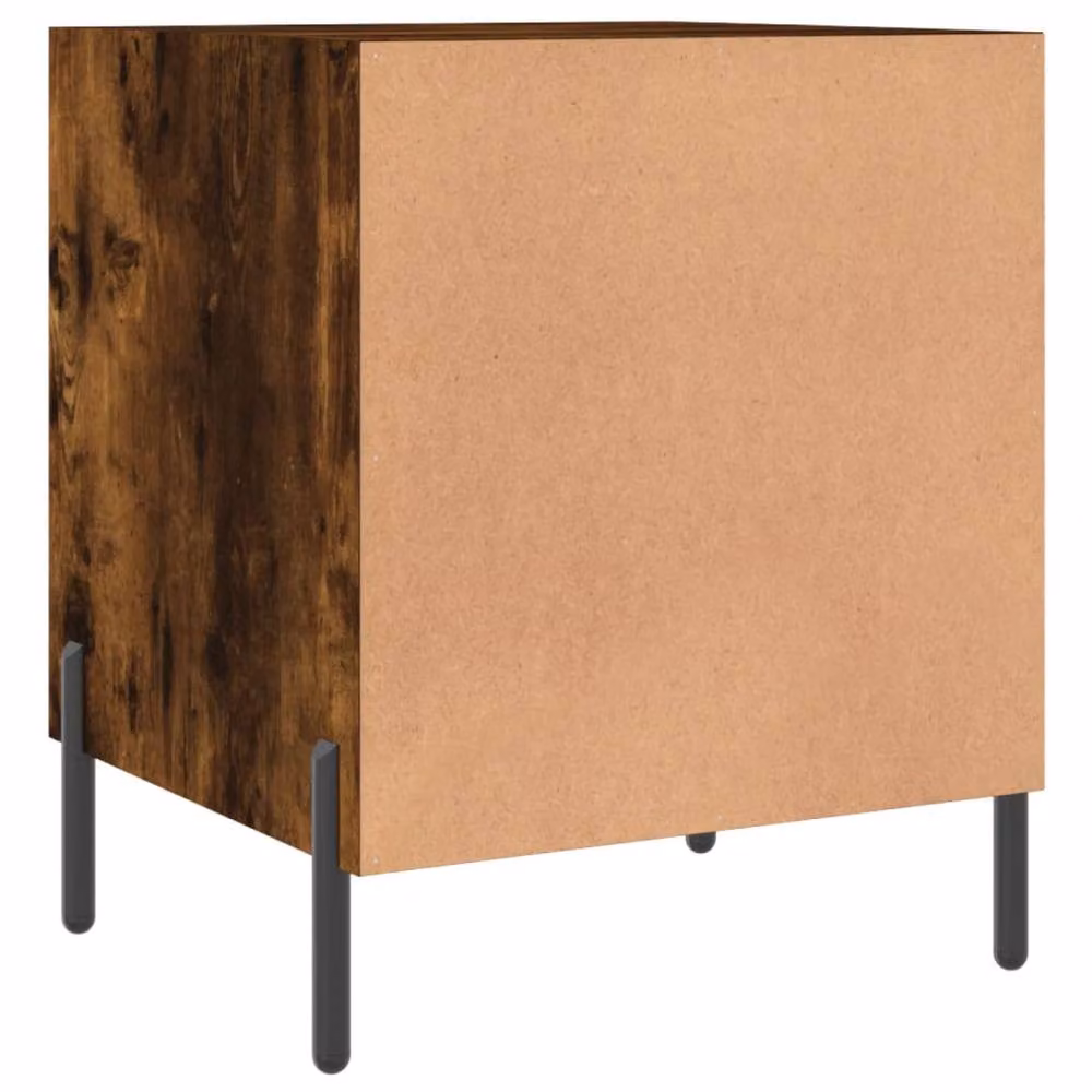 Berkfield Home Modern Bedside Cabinet in Smoked Oak Brown, W/D/H: 40 x 40 x 50 cm – 5