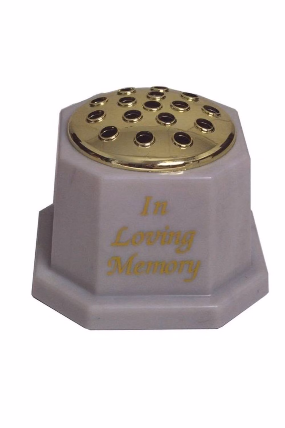 KDMD White and Gold Memorial Condolence Vase – 2
