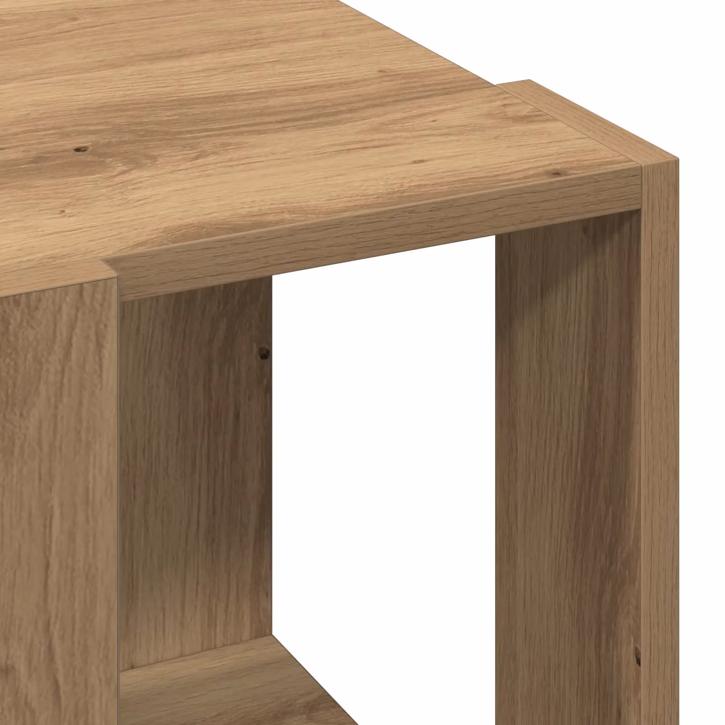 Berkfield Home Artisan Solid Oak Coffee Table, Brown, W/D/H: 32 x 32 x 30 cm – 4