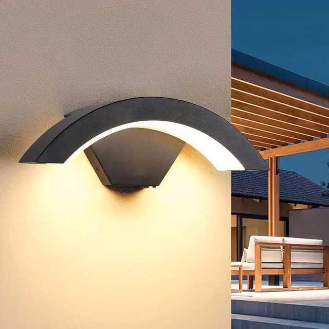 Goeco Modern LED Wall Light, 24W, IP65 Waterproof Outdoor Up and Down Lamp, Black – 1