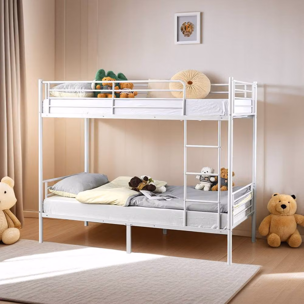 EONLION White Metal Single Bunk Bed – 2