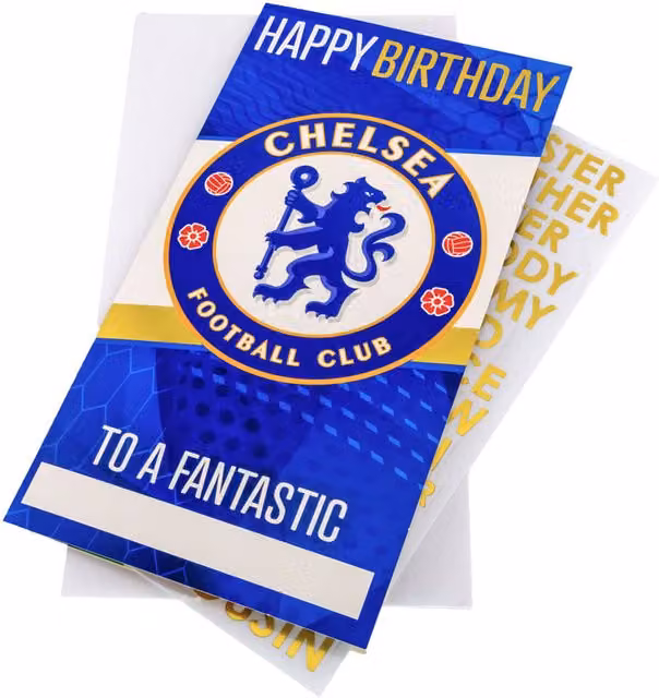 Chelsea FC Customisable Birthday Card for Adults in Blue and White