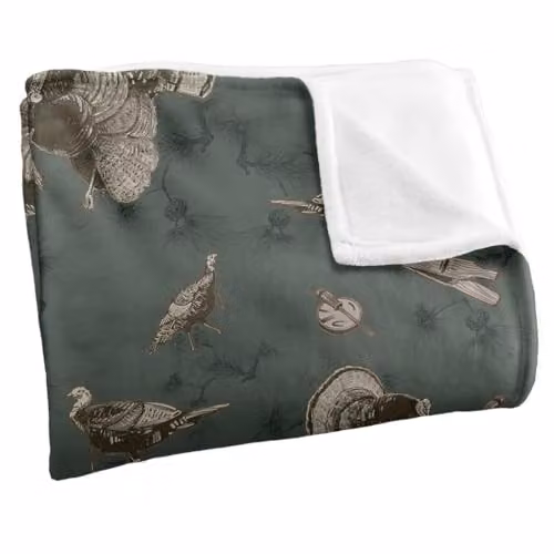 JQ Licensing Turkey Hunting Pattern Super Soft Fleece Throw Blanket, Multicolour, W: 91 cm, D: 147 cm – 2