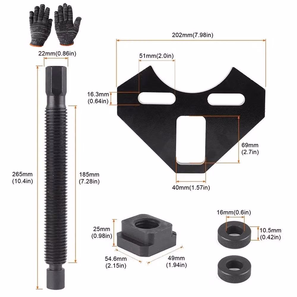 Ventryn Hub Removal Tool Kit with Steel Wheel Bearing Hub Remover Plate in Black – 2