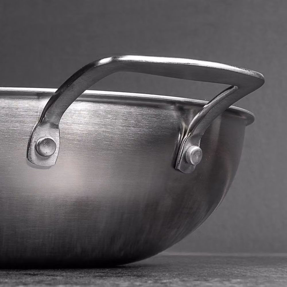 Prochef HexGuard Non-Stick Tri-Ply Stainless Steel Wok, Silver, Diameter: 30 cm, Height: 9 cm – 2