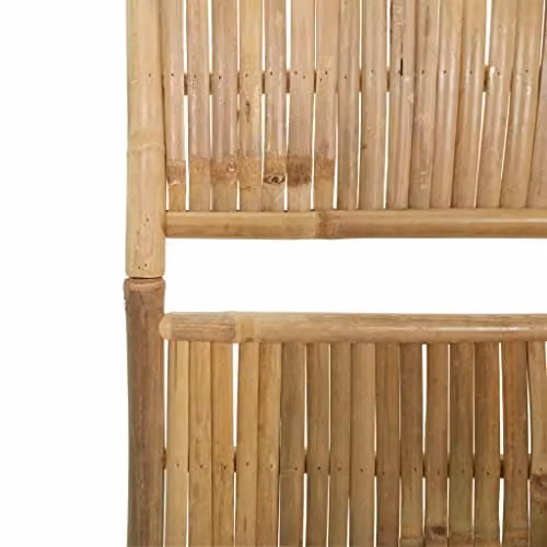 vidaXL 5-Panel Bamboo Room Divider, Brown, W: 200 cm, H: 180 cm – 3