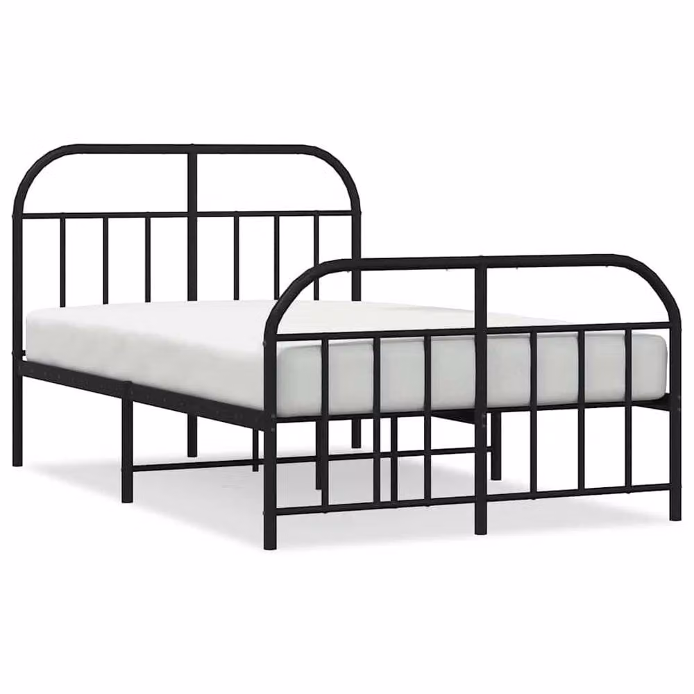 Berkfield Home Metal Bed Frame in Black, W/D/H: 120 x 200 cm – 3
