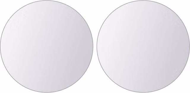 Berkfield Home Decorative 16 Piece Round Silver Glass Mirror Tiles with Adhesive – 1