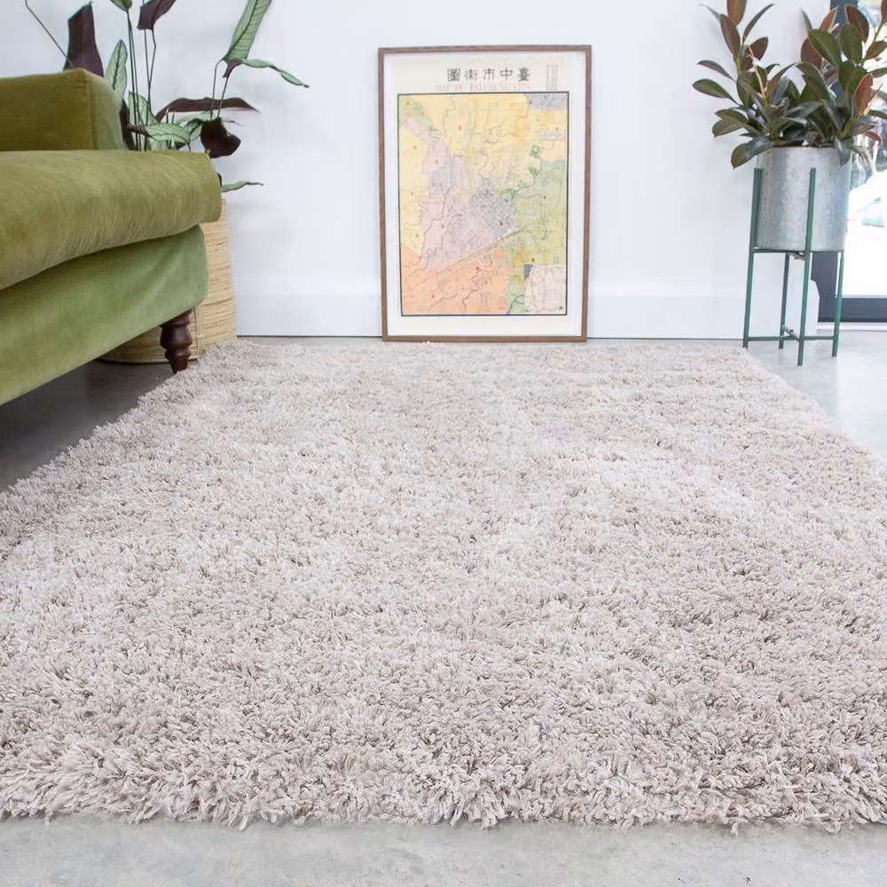 Kukoon Beige Shaggy Rug, Soft Plush Pile Rectangular Carpet for Living Room or Bedroom, W: 200 cm, L: 290 cm – 2